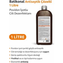 Epilons Batikonal Antiseptik Çözelti 1 Litre Povidon Iyotlu Cilt Dezenfektanı 1 Adet