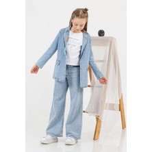 Magu Kız Çocuk Blazer Kot Ceket - 9-10 Yaş