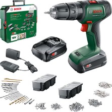 Bosch Universalımpact 18V Akülü Darbeli Matkap 1,5AH, Çift Akü Sbx + 241 Aksesuar Setli