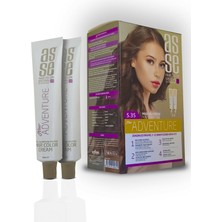 Asse Adventure Set Saç Boyası, Kalıcı ve Canlı Renkler 1+1 İki Kullanım Seti (No:5.35 Büyülü Kahve)