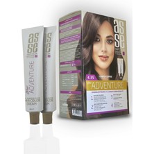 Asse Adventure Set Saç Boyası, Kalıcı ve Canlı Renkler 1+1 İki Kullanım Seti (No:4.35 Türk Kahvesi)