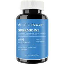 Hyperpower Spermidine (Buğday Ruşeymi Ekstraktı) 6 Mg | 120 Tablet | Made In Usa