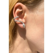 Spossy Silver Jewelry Yılan Kıkırdak Küpe