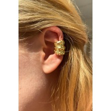 Spossy Silver Jewelry 3 Lü Bombeli Kıkırdak Küpe
