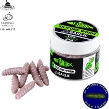 Fishack Yüzen Silikon Kurt - Glow Alabalık Yemi - 37MM - Sarımsak Kokulu - Kahverengi - Trout Bait