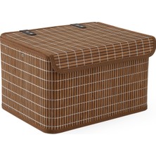 English Home Bambu Saklama Kutusu Kahve 36x27x22 cm Dayanıklı Hardwood Malzeme ile