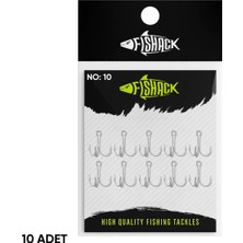Üçlü Iğne - Nikel Üçlü Kanca - Fishack 3210 - 10 Adet - No 10