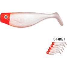 Silikon Balık Yem - Dft - 8cm - Kırmızı/beyaz - 5'li Paket (141-3017)