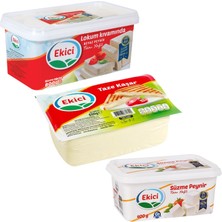Ekici Beyaz - Süzme - Kaşar Peyniri 3 Lü Set