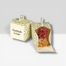Lokumbox Mini  Kutu - Gül Yaprak ve Kadayıflı Çifte Antep Fıs. Lokum (10 Adet)