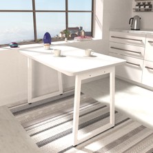 Vilinze Biga Sabit Mdf Metal Ayak Mutfak Masası - 70X120 cm