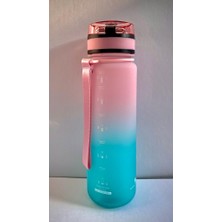 Uzspace Tritan Matara 500 ml Pembe - Cyan Ergonomik Kullanım için Sızdırmaz Tasarım