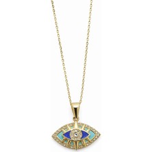 Mineli Göz Charm Kolye Ucu - KLU0568