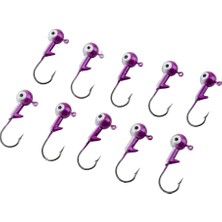 Savex Jighead - Zoka - Kurşunlu Olta Iğnesi - (Xh-A 02) - Mor Beyaz - 6 gr - 10 Adet