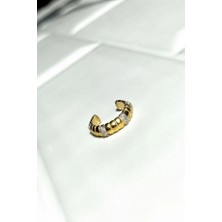 Spossy Silver Jewelry Araları Taşlı Kıkırdak Küpe