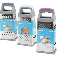 Sepetopia -9 Inç   4gen   Çelik Metal  Rende  Renkli Plastik Saplı   Silikon Kaplama Taban (5534)