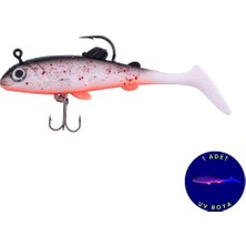 Silikon Balık - 15G 100MM - Üçlü Iğneli - Fishack - Uv Boyalı - Ember