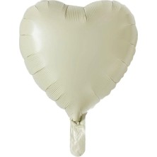 Party Express 18" Folyo Kalp  Balon  - Krem