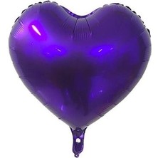 Party Express 18" Folyo Kalp  Balon  - Mor