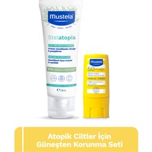 Mustela Atopik Citler Için Güneşten Korunma Seti Stelatopia Yüz Kremi 40 ml ve Güneş Stick 9 ml