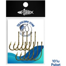 Fishack Olta Iğnesi - Telescopic Star - Bronz - No: 5/0  (10'lu Paket)