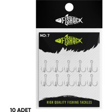 Üçlü Iğne - Nikel Üçlü Kanca - Fishack 3210 - 10 Adet - No: 7