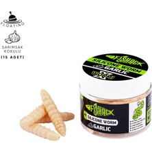 Fishack Yüzen Silikon Kurt - Glow Alabalık Yemi - 37MM - Sarımsak Kokulu - Ekmek Içi - Trout Bait