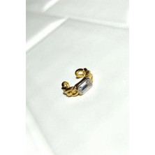 Spossy Silver Jewelry Baget Taşlı Kıkırdak Küpe