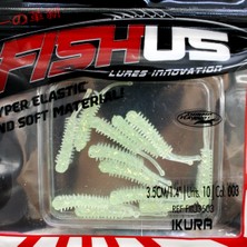 Fishus Silikon Kurt Yem - Lrf Yem - 3.5 cm (FIIU-3503) - 10'lu Paket