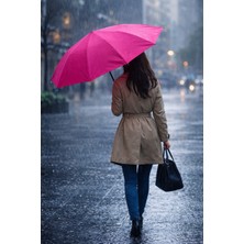 Twotwo Premium Otomatik Şemsiye-Dayanıklı Şemsiye – Güçlü Gövde, Rüzgara Dayanıklı Kılıflı-Katlanır Model 8 Telli