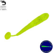 Silikon Kurt Yem - 1,1g 55MM - Fishack Wormix - 1 Adet - Uv - Fluo Green - Karides Kokulu