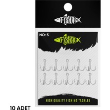 Üçlü Iğne - Nikel Üçlü Kanca - Fishack 3210 - 10 Adet - No: 5