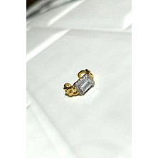 Spossy Silver Jewelry Baget Taşlı Kıkırdak Küpe