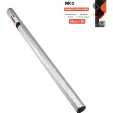 Sepetopia -3mt x 60CM Alüminyum Gümüş Tezgah Üstü Folyo Sticker - Duvar Kağıt Kendinden Yapışkanlı - Eko Dekorasyon - Dayanıklı (5534)