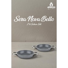 Amboss Sera Nova Bello 2 Parça Seramik Sahan Seti 20-22 cm – Gri