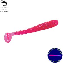Silikon Kurt Yem - 1,1g 55MM - Fishack Wormix - 1 Adet - Uv - Pembe - Karides Kokulu