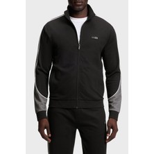 Boss Kontrast Detaylı Pamuklu Regular Fit Dik Yaka Fermuarlı Sweat Erkek Sweat 50554793 001
