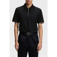 Boss Logolu % 100 Pamuk Regular Fit Yarım Fermuarlı Polo Erkek Polo 50555108 001