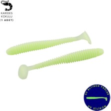 Fishack Silikon Kurt Yem - 4,2g 105MM - Turna/levrek Silikonu - 1 Adet - Glow - Karides Kokulu