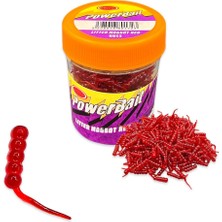 Berkway Silikon Kurt Balık Yemi - Kokulu - Maggot - Kırmızı - Power Bait (9953)