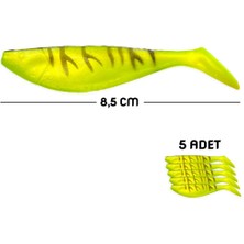 Silikon Balık Yem - Savex - 8,5cm - Fluo Green (642-3018) - 5'li Paket