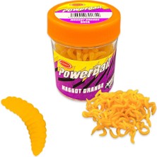 Berkway Silikon Kurt Balık Yemi - Kokulu - L Maggot - Turuncu - Power Bait (9956)