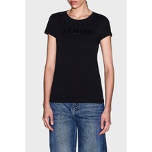 Armani Exchange Pamuklu Regular Fit Logolu Bisiklet Yaka T Shirt Bayan T Shirt XW002106 AF10356 UC001