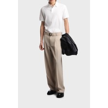 Emporio Armani Jakarlı Pamuklu Regular Fit Düğmeli Polo Erkek Polo EM001295 AF10762 F0190