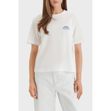 Calvin Klein Pamuklu Relaxed Fit Logolu Bisiklet Yaka  T Shirt LV047F801GYAF Bayan T Shirt LV047F801G Yaf