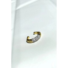 Spossy Silver Jewelry Taşlı Kıkırdak Küpe