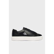 Calvin Klein Deri Logolu Kalın Tabanlı Sneaker Ayakkabı YM0YM01460BEH Erkek Ayakkabı YM0YM01460 Beh