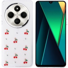 Xiaomi Redmi 14C 4g Uyumlu Kılıf Airbag Tasarımlı Simli Şeffaf Zore Kutup Kapak