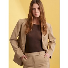 Dilvin 60786 Blazer Ceket-Camel