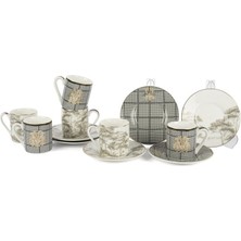 Mikasa Moor Forest Plaid 6lı Kahve Fincan Seti 90CC